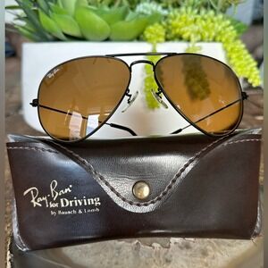 VINTAGE Bausch and Lomb Ray-Ban Aviator Style Sunglasses for Driving Original